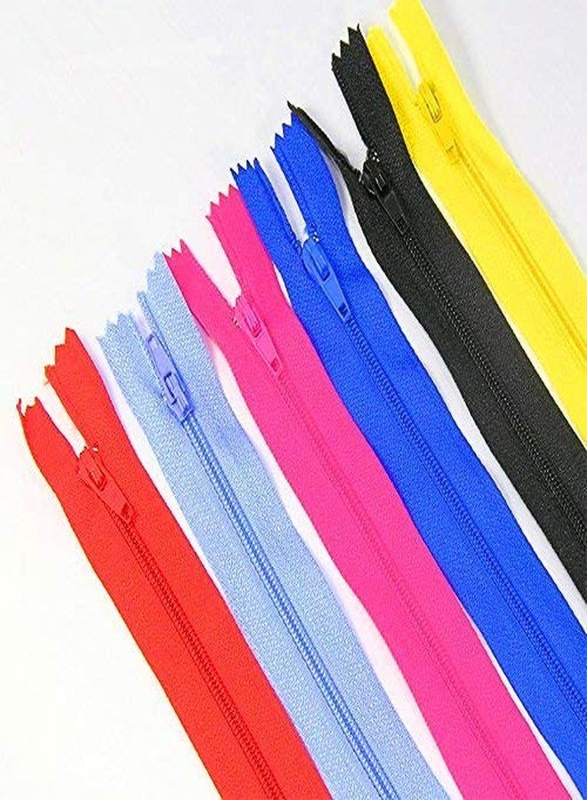 M Fabrics Zipper with Knit Tape Used in Pants, Children Frocks, Plazos, Dresses, Women's Suits (Multicolour) - Pack of 30 Pieces (18 Inches) - Image 5